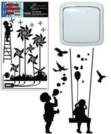 Obtisk silueta větrníky 24 x 15 cm