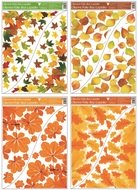 975 Okenní fólie rohová 42x30 cm, podzimní listí-1