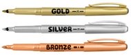 991107 Permanentn&iacute; popisovače CENTROPEN &ndash; sada 3 ks (zlat&yacute;, stř&iacute;brn&yacute;, bronzov&yacute;) 1 mm-2