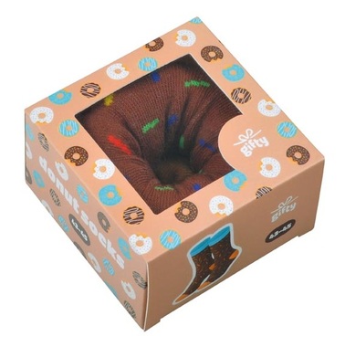 Ponožky Donut čokoládový 43-45, dárkové balení