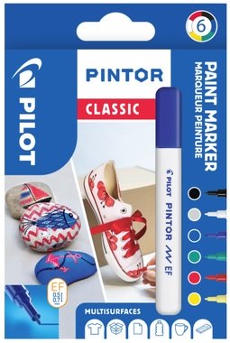 Značkovače PILOT PINTOR CLASSIC 0,7 mm, 6 ks