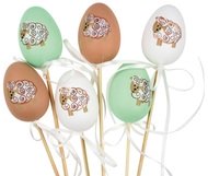 9978 Vajíčko s ovečkou plastové zápich 6 cm + špejle-1